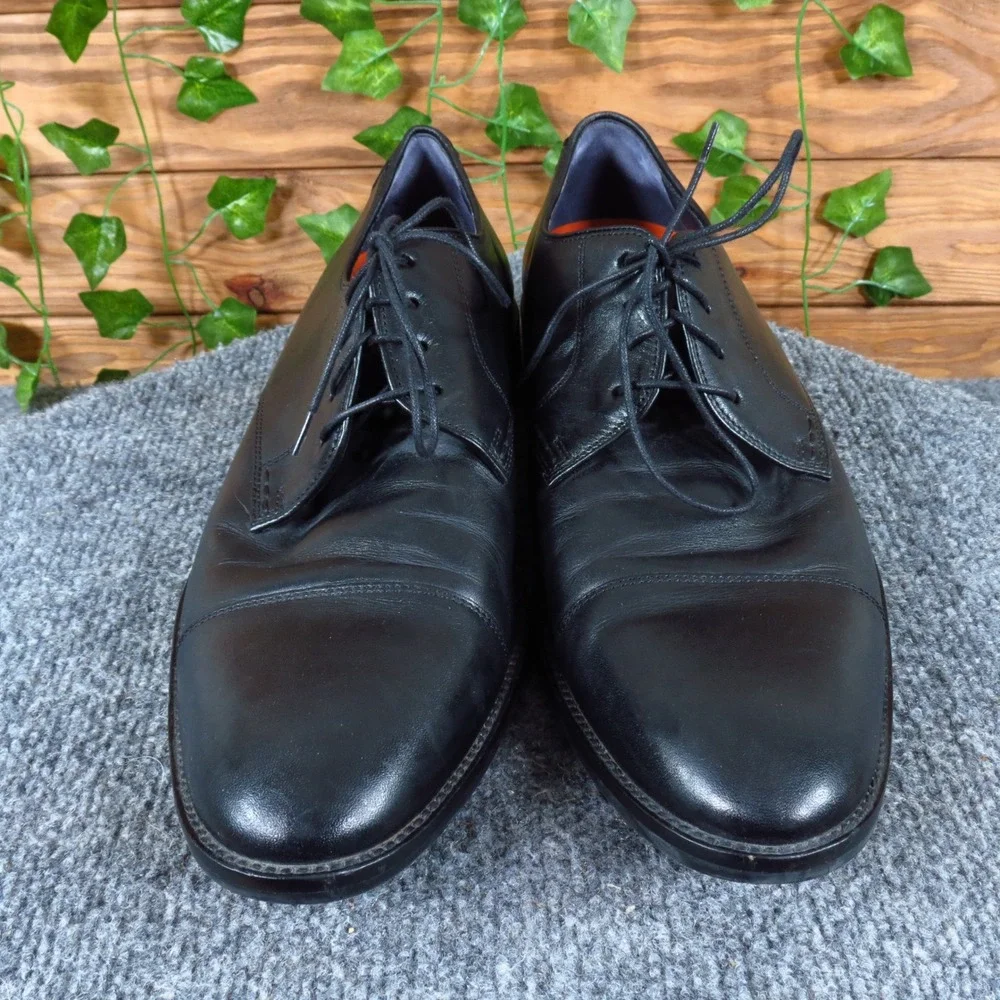 Cole Haan Lenox Hill Men Dress Shoe Size‎ 9 Casual Formal Black Leather Cap Toe